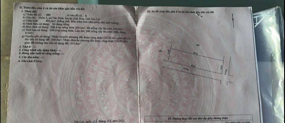 Lô đất 2 mặt đường tại Tân Bình, Đăk Đoa 400m² giá chỉ 1.7 tỷ - Cơ hội đầu tư tuyệt vời!