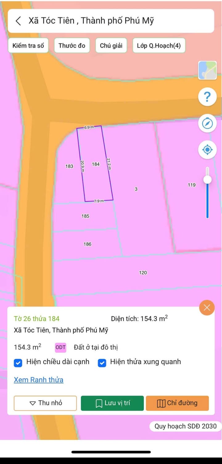 Lô đất 147m² tại ấp 1, Tóc Tiên, Phú Mỹ - Giá chỉ 1,2 tỷ, sổ hồng riêng!