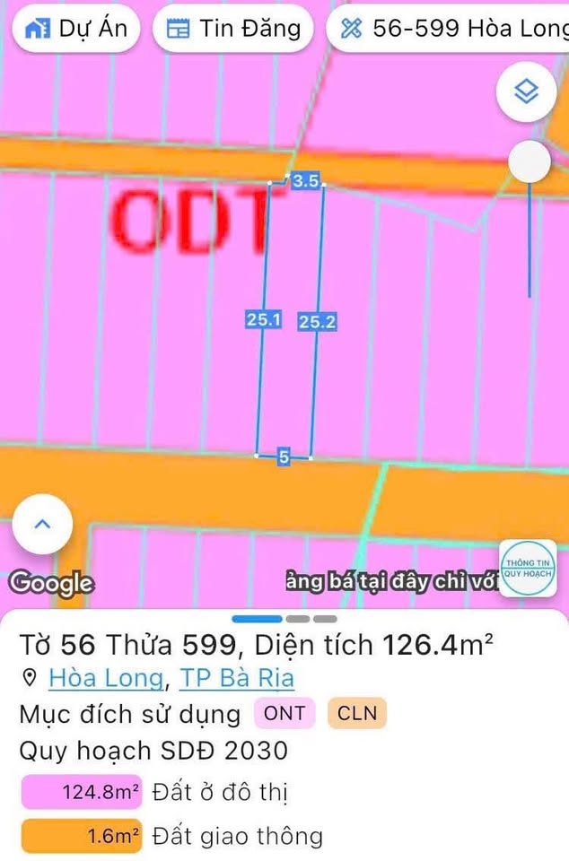 Đất nền Hòa Long Bà Rịa 125m² giá chỉ 2.1 tỷ - Vị trí đắc địa, pháp lý rõ ràng!