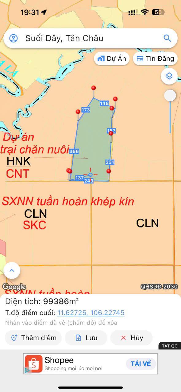 Farm 10 Hecta tại Suối Dây, Tân Châu, Tây Ninh giá 34 tỷ - Đầu tư sinh lời ngay!