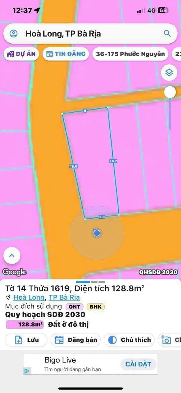 Đất nền phường Hoa Long, Bà Rịa - 80m² chỉ 2.05 tỷ - Sổ hồng chính chủ!