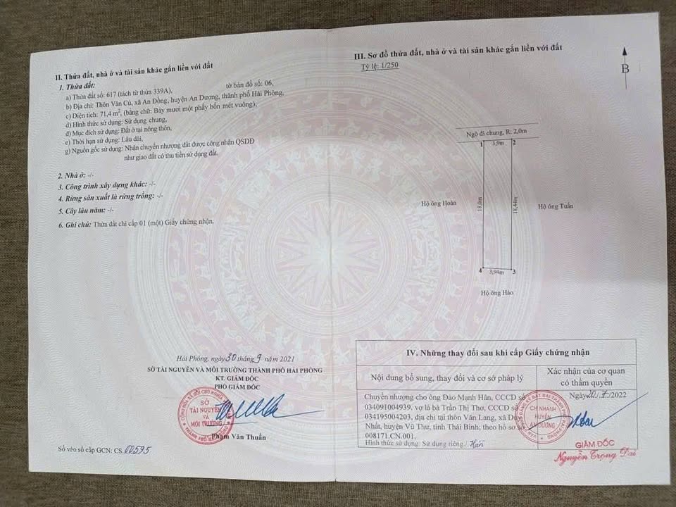 Đất nền An Đồng, An Dương 71.4m² giá 1.3 tỷ - Vị trí đắc địa, dân cư đông đúc!