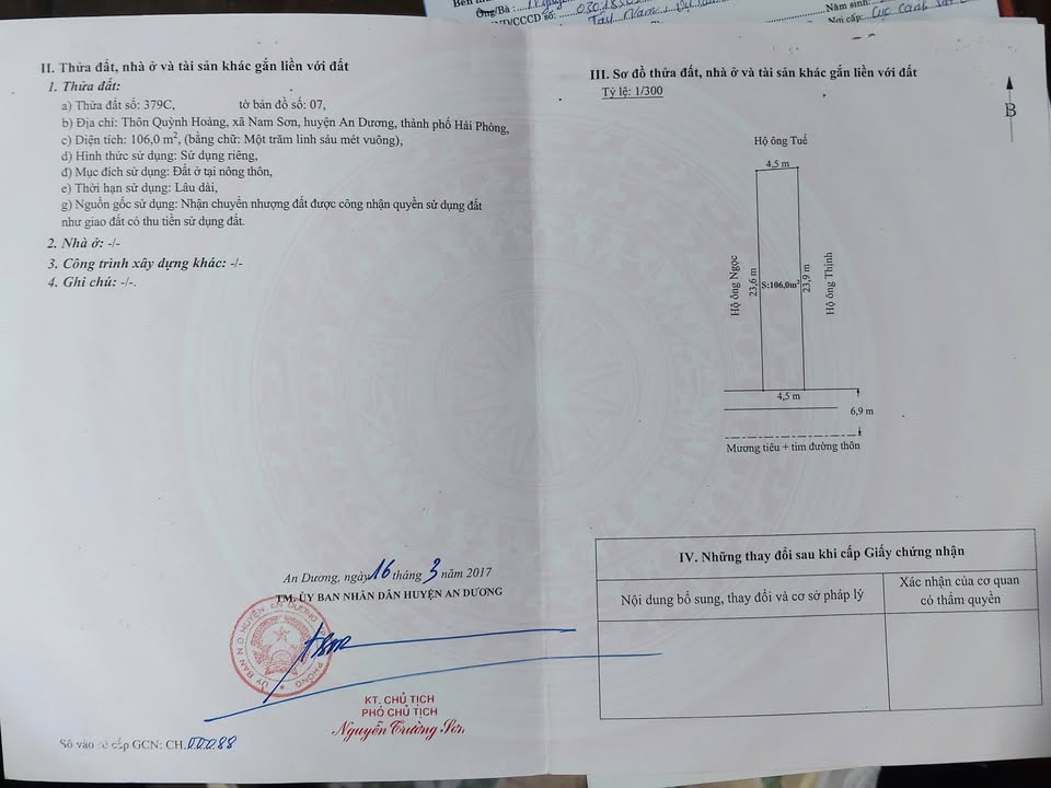 Bán gấp đất mặt tiền 105m² đường Quỳnh Hoàng, Nam Sơn - Kinh doanh thuận lợi!