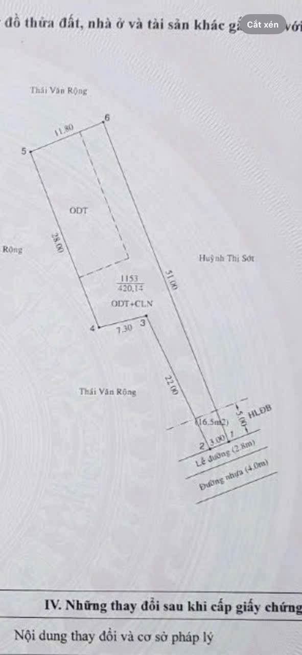 Đất biệt thự Phú Hòa Thủ Dầu Một 420m² giá 6 tỷ - Sổ hồng riêng, khu dân cư an ninh!