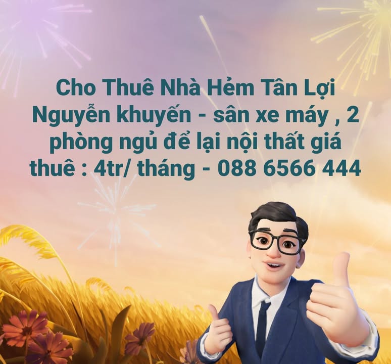 Nhà cho thuê Tân Lợi Buôn Ma Thuột 2 phòng ngủ giá 4 triệu - Nội thất đầy đủ