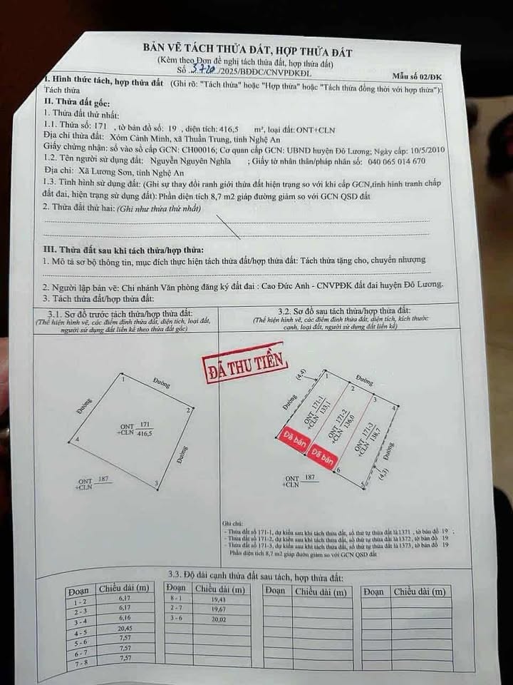 Đất lạc Sơn, Đô Lương 138.7m² giá thỏa thuận - Lô góc 2 mặt tiền ô tô tránh nhau!