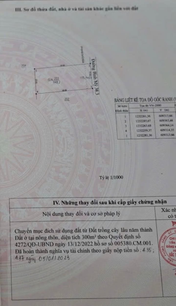 Đất nền Bình Mỹ, Bắc Tân Uyên 1.100m² giá 6,5 tỷ - Thích hợp xây nhà xưởng hoặc trọ