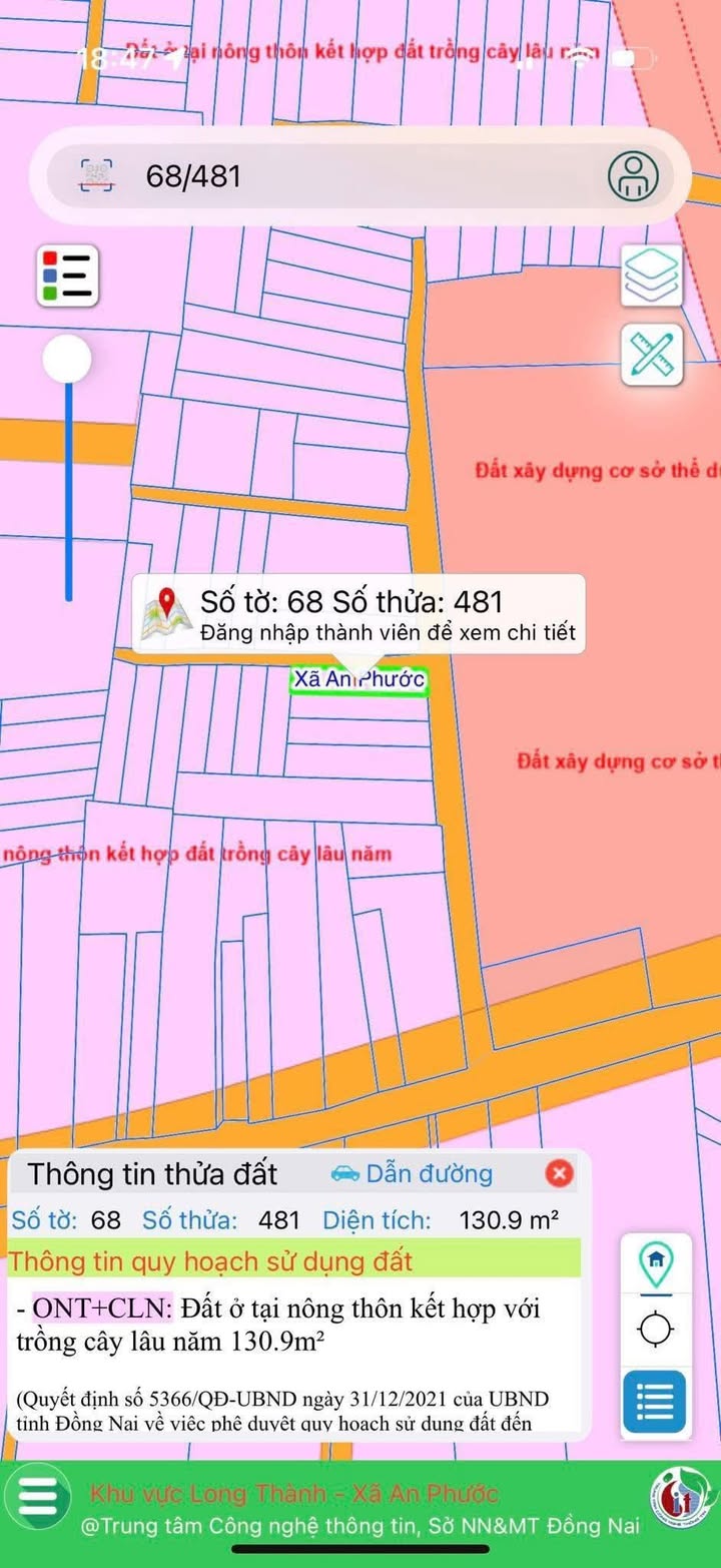 Đất nền mặt tiền 2 mặt tại An Phước, Long Thành - Diện tích 131.28m² giá 2 tỷ - Đầu tư sinh lời ngay!