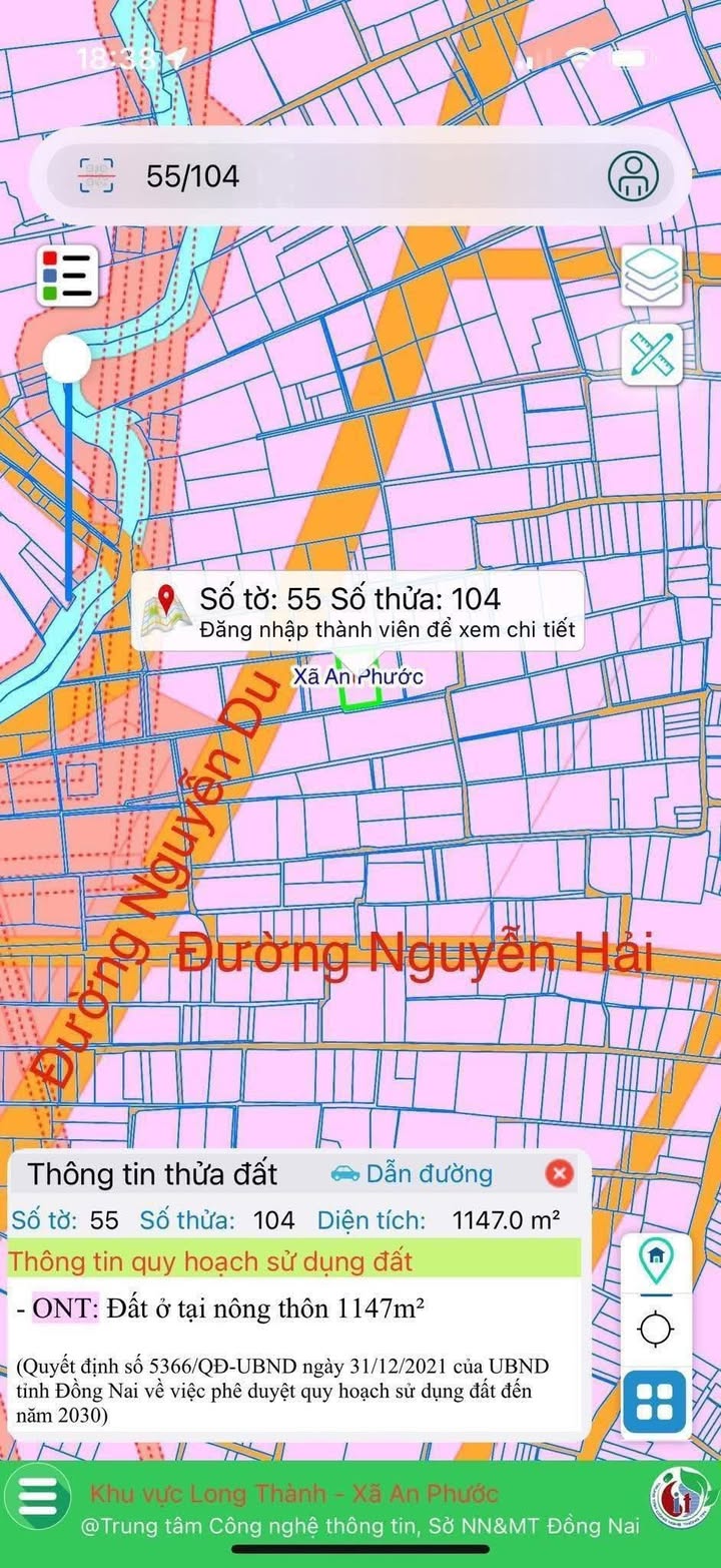 Đất vườn trái cây 1147m² tại xã An Phước, Long Thành - Giá chỉ 5 tỷ!