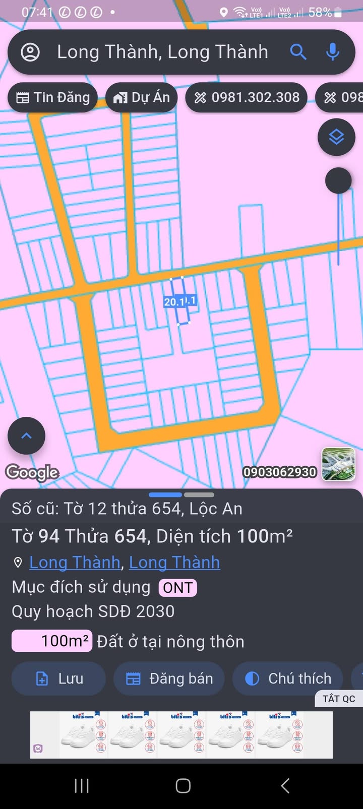 Đất nền Lộc An Long Thành 100m² giá 1 tỷ - Sổ đỏ chính chủ!