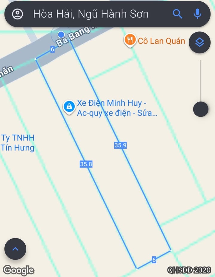 Đất mặt tiền đường Bà Bang Nhã, Đà Nẵng 215m² giá 12.3 tỷ - Cơ hội vàng cho đầu tư!