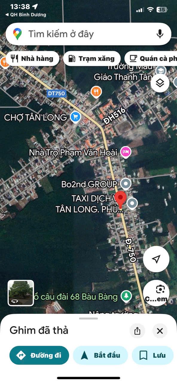 Đất nền mặt tiền ĐT750 Bàu Bàng 480m² giá 3 tỷ - Vị trí trung tâm sầm uất!