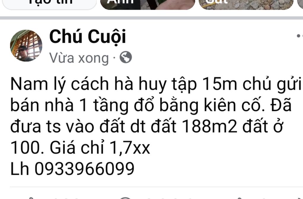 Nhà 1 tầng tại Nam Lý, Đồng Hới, 188m² giá 1.7 tỷ - Cơ hội đầu tư tuyệt vời!