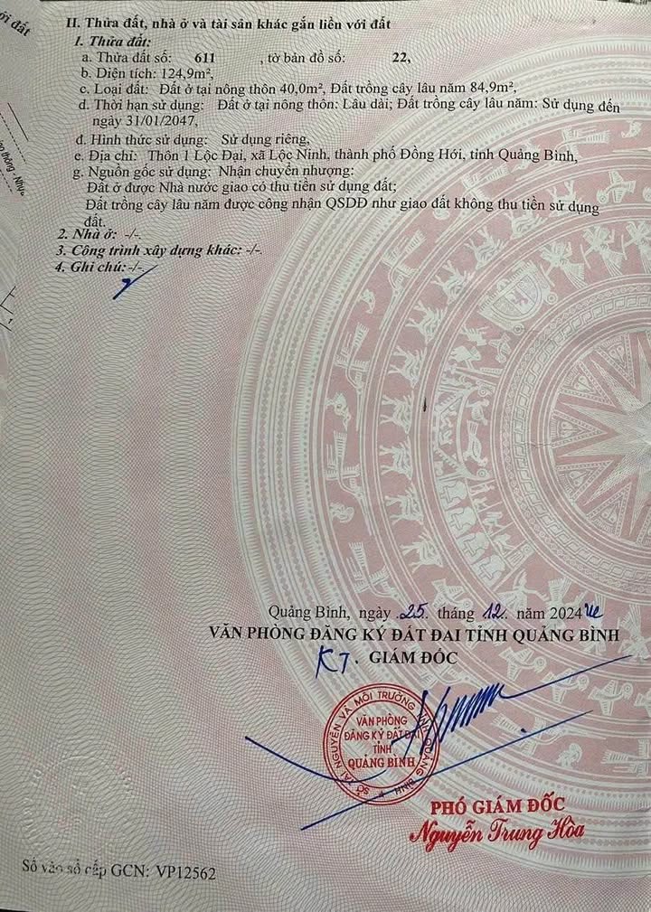 Đất nền Lộc Ninh Đồng Hới 125m² giá 700 triệu - Cơ hội đầu tư sinh lời!