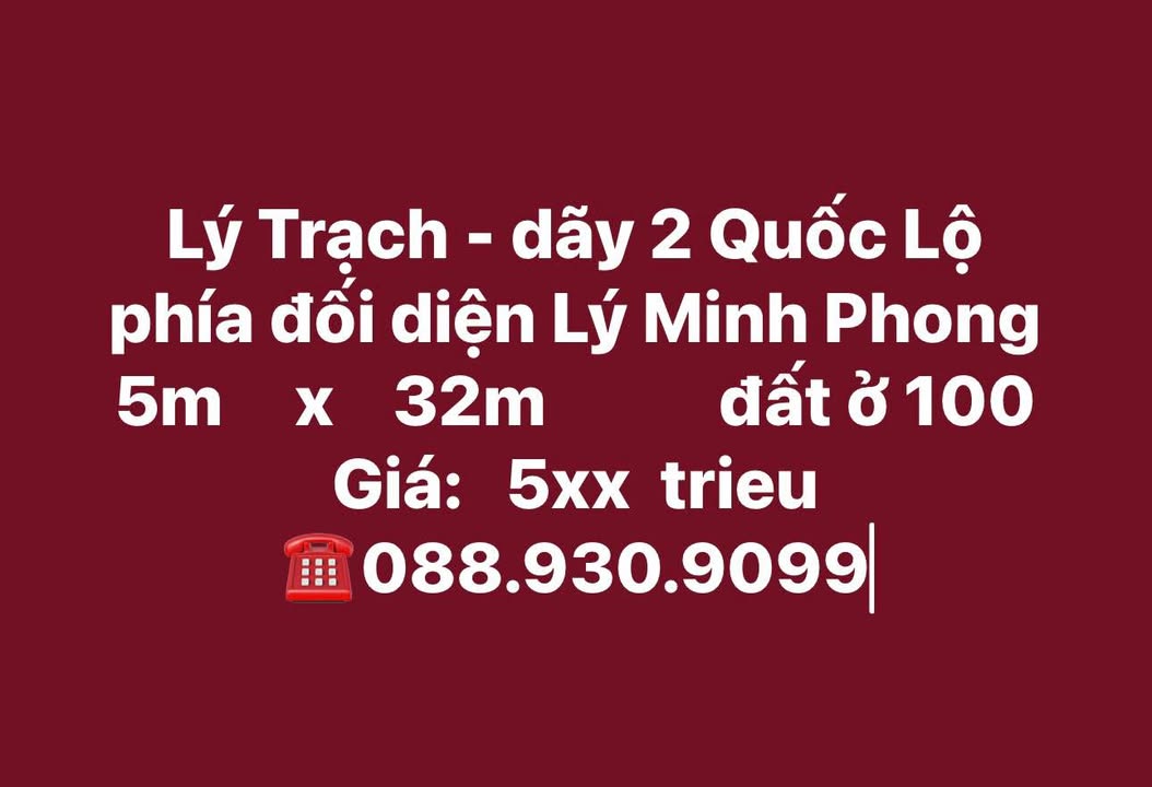 Đất ở Lý Trạch, Bố Trạch 160m² giá 500 triệu - Sổ hồng chính chủ!