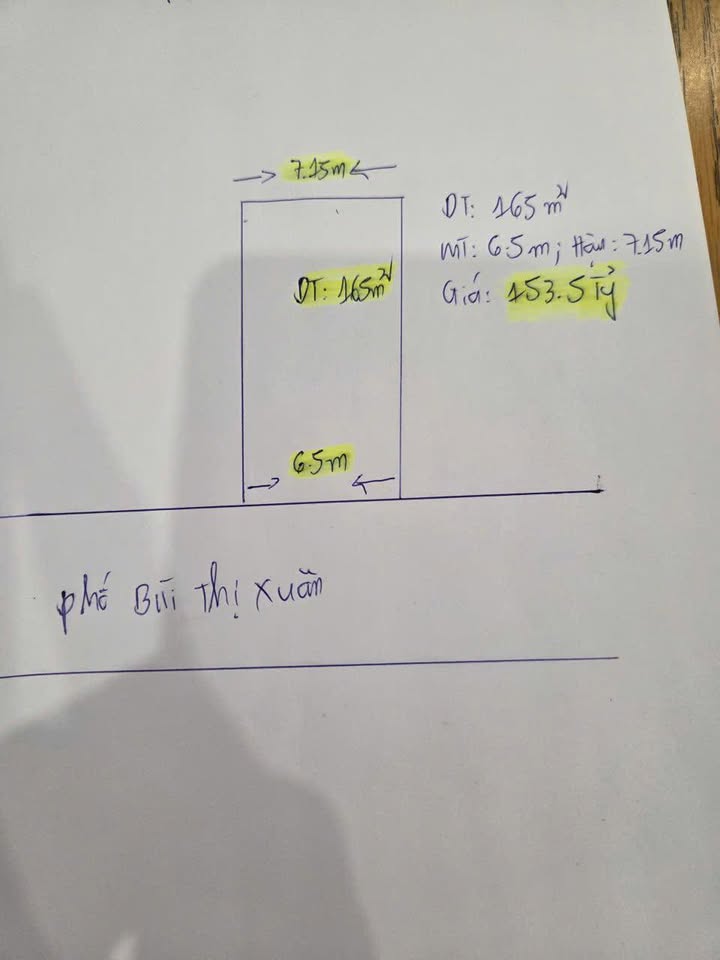 Đất mặt phố Bùi Thị Xuân, Hai Bà Trưng 165m² giá 153 tỷ - Cơ hội đầu tư hấp dẫn!