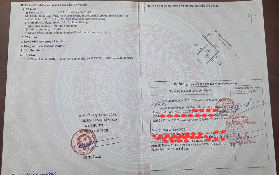 Đất biệt thự 150m² tại Quảng Trạch, Quảng Xương - Giá chỉ 1.2 tỷ!