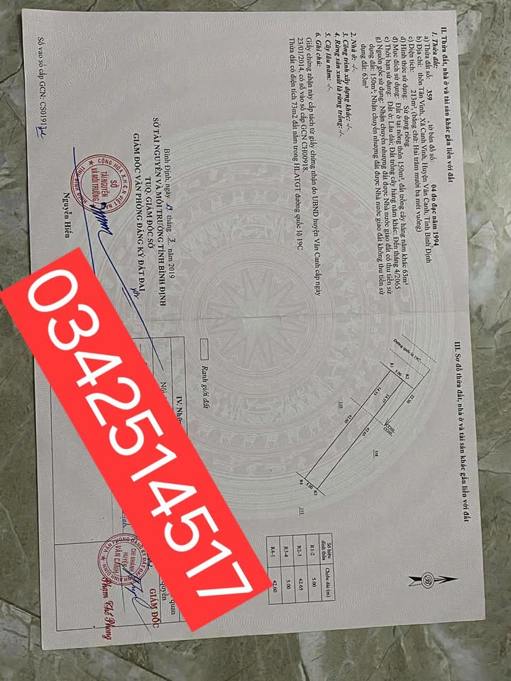 Đất nền chính chủ Canh Vinh 213m² giá thỏa thuận - Đầu tư sinh lời ngay!