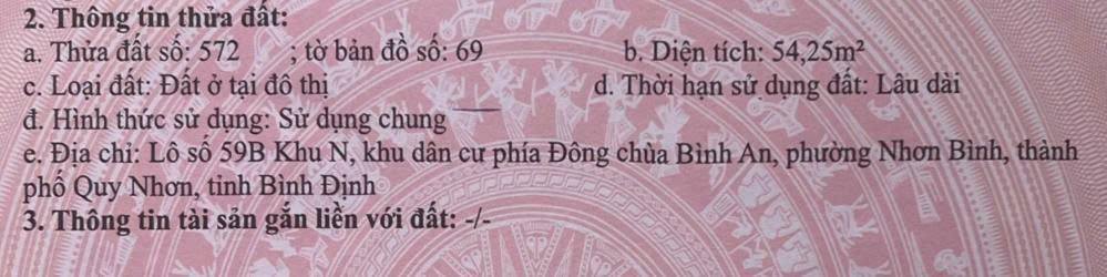Đất nền phường Đống Đa Quy Nhơn 55m² giá 1.86 tỷ - Đường lớn, vị trí đắc địa!
