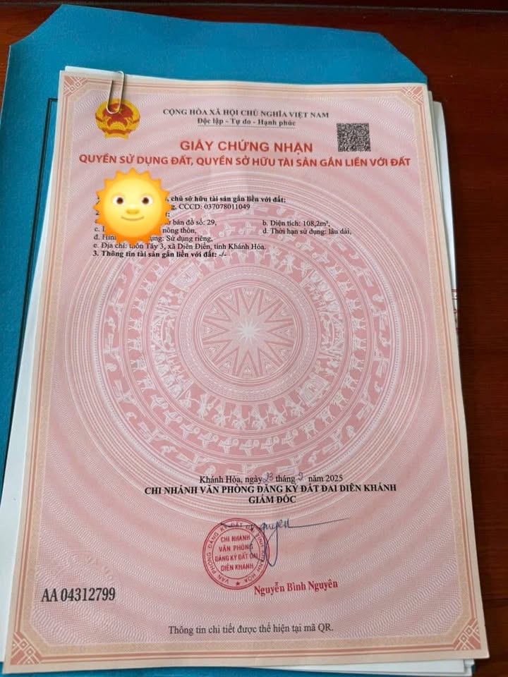 Đất nền Diên Sơn - Diên Khánh 100m² giá 870 triệu - Đầu tư sinh lời ngay!