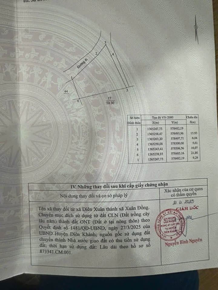 Đất Diên Xuân 315m² giá 700 triệu - Đầu tư sinh lời bền vững!