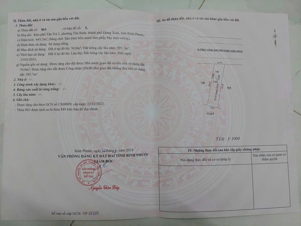 Đất nền 650m² tại Bình Phước, Dĩ An - Đầu tư sinh lời ngay!