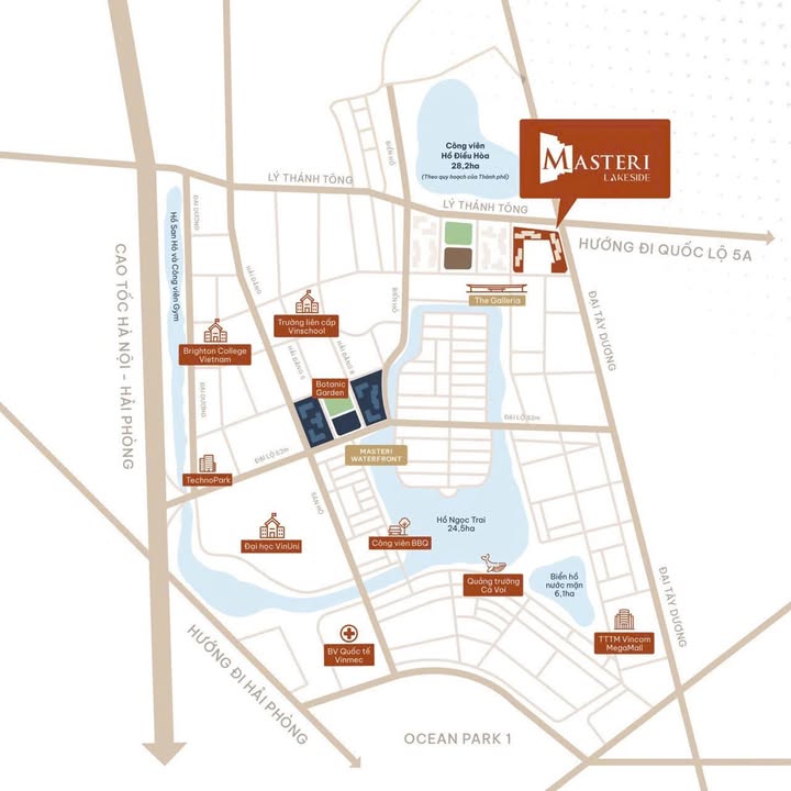 Căn hộ studio Masteri Lakeside Gia Lâm 31m² giá 2.6 tỷ - Ban công Tây Bắc thoáng mát!