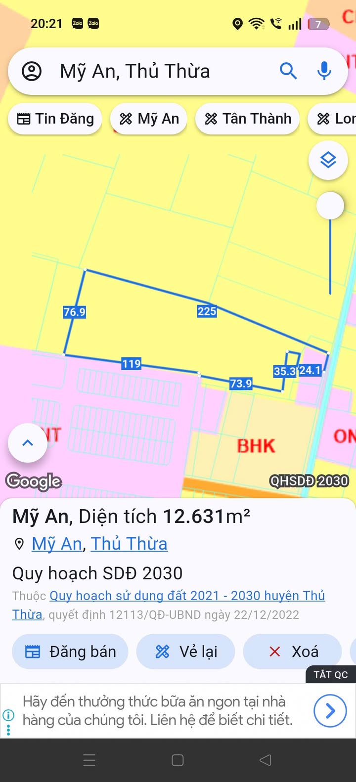 Đất thổ vườn xã Mỹ An, Thủ Thừa, Long An 16.000m² - Giá chỉ 6 tỷ