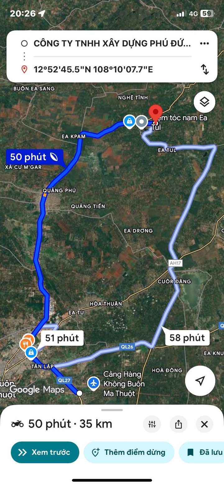 Đất nền tại xã Ea Tul, Cư M'gar, Đắk Lắk - Diện tích 1040m² chỉ 1 tỷ - Vị trí vàng gần trường và chợ!