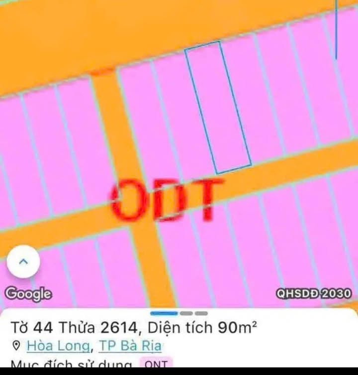 Đất nền Hòa Long Bà Rịa 90m² giá 2.42 tỷ - Sổ đỏ chính chủ, pháp lý đầy đủ!