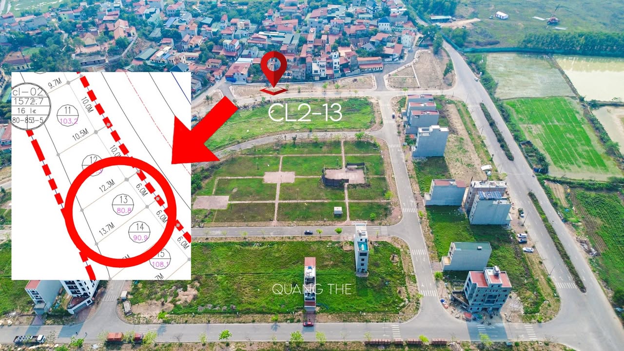 Đất nền Khắc Niệm 80.8m² giá 6.2 tỷ - Sổ đỏ chính chủ, view biệt thự!