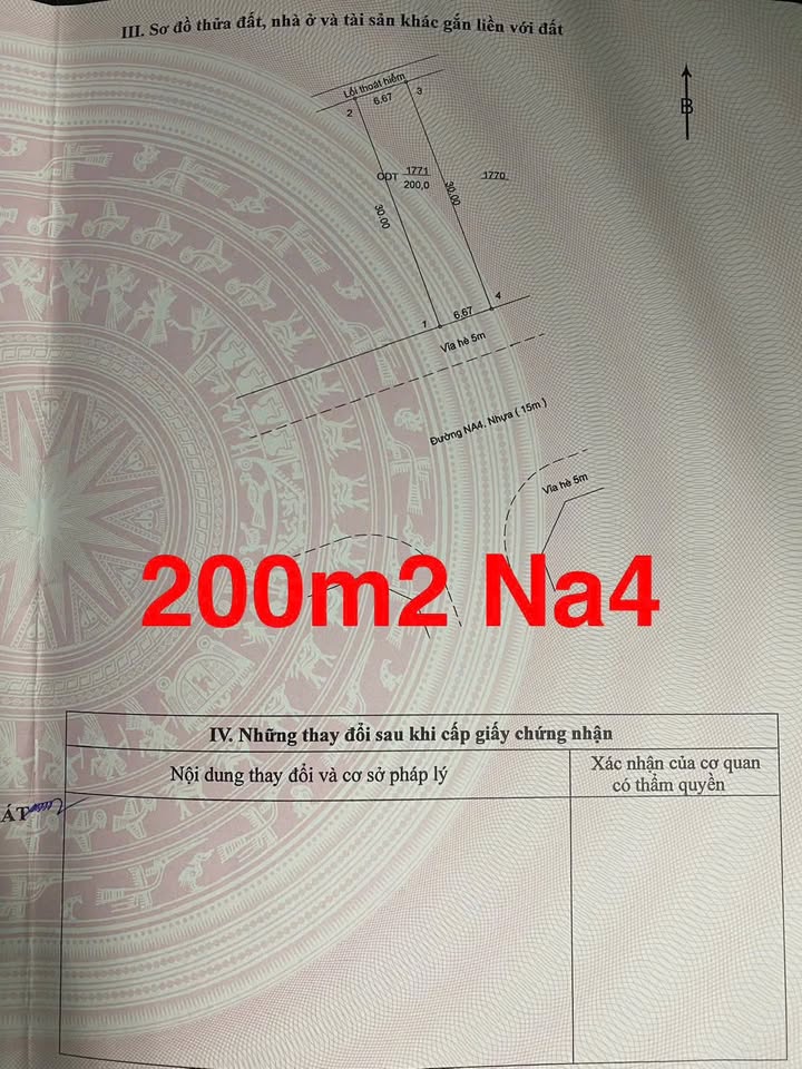 Đất nền 200m² đường Na4, Thới Hòa, Bến Cát - Giá 2.5 tỷ, đầu tư sinh lời!