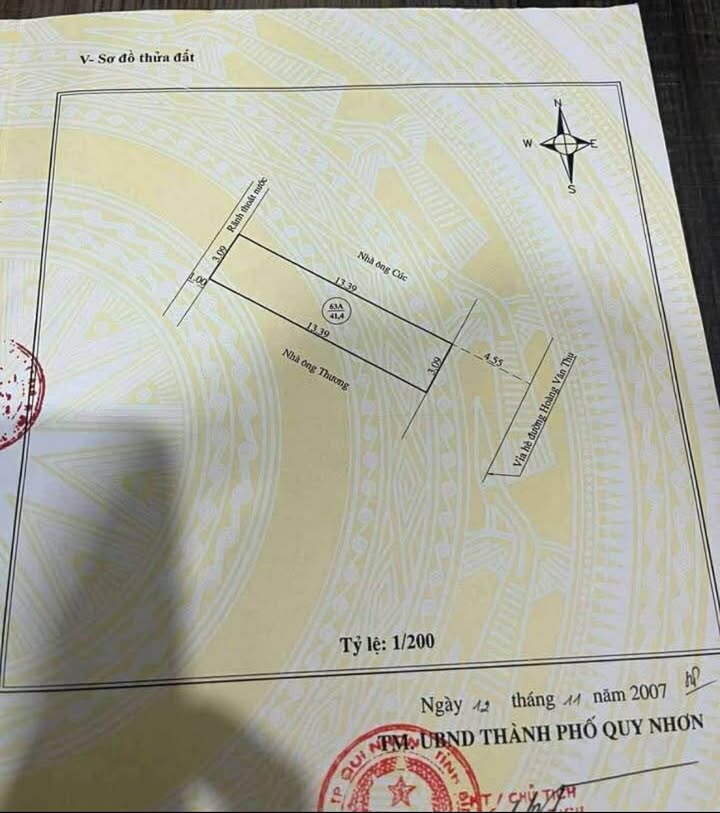 Bán nhà mặt tiền Hoàng Văn Thụ, Quy Nhơn 41.4m² - Kinh doanh sầm uất!