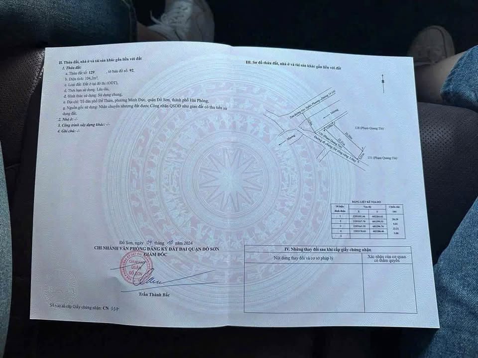 Đất nền mặt đường Nghĩa Phương, Đồ Sơn, 104.2m² giá chỉ 20 triệu/m² - Đầu tư sinh lời!