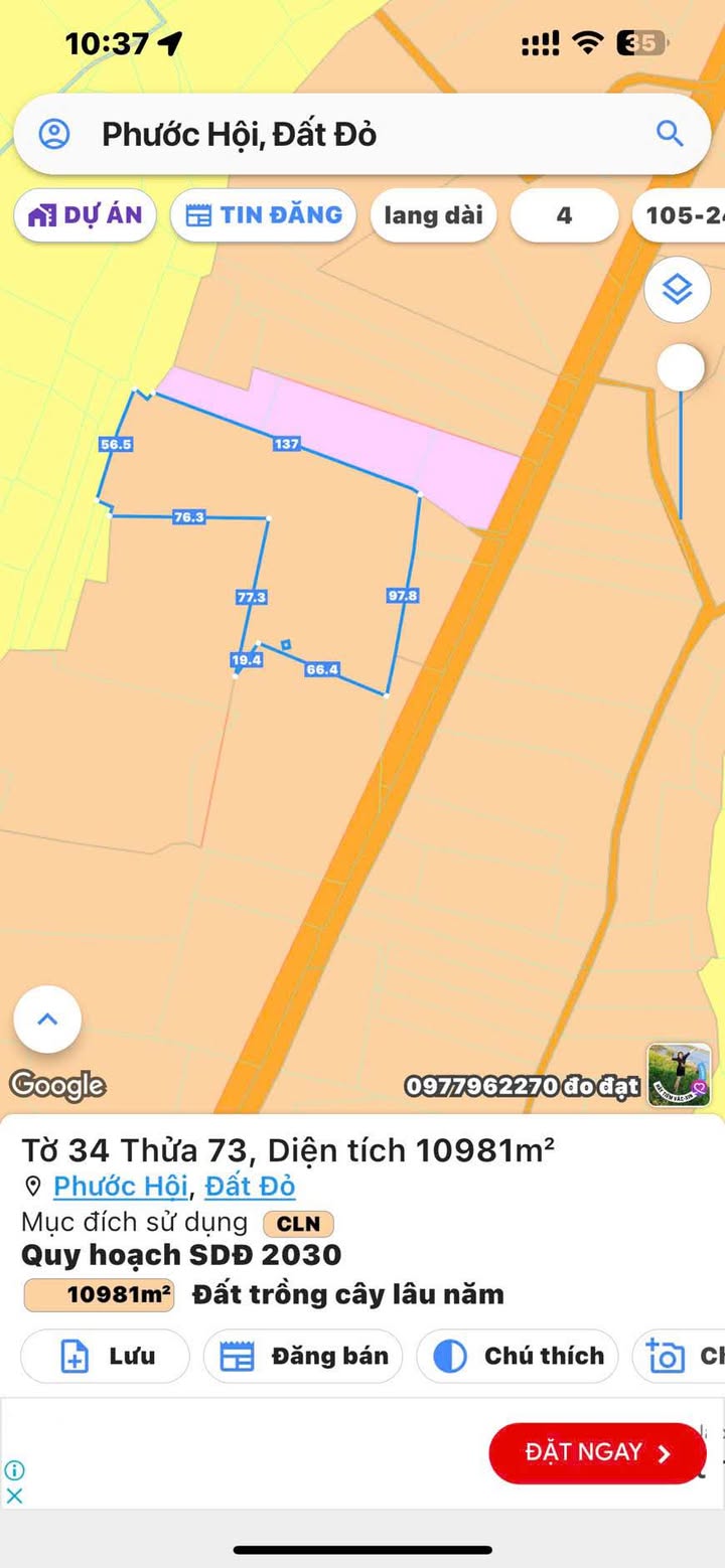 Đất nền Phước Hải, Đất Đỏ 10.000m² giá chỉ 10 tỷ - Cơ hội đầu tư hiếm có!