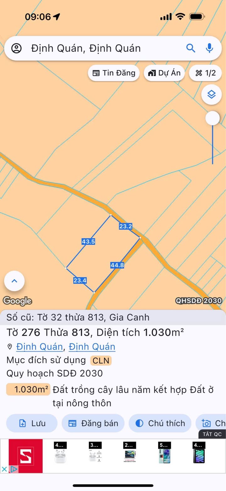 Đất nền Gia Canh, Định Quán 1000m² giá 839 triệu - Sổ hồng riêng, bớt lộc nhanh chóng!