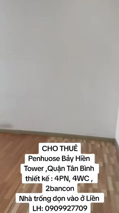 Căn hộ Bảy Hiền Tower, Quận Tân Bình 4PN giá 18 triệu - View đẹp, tiện nghi đầy đủ!