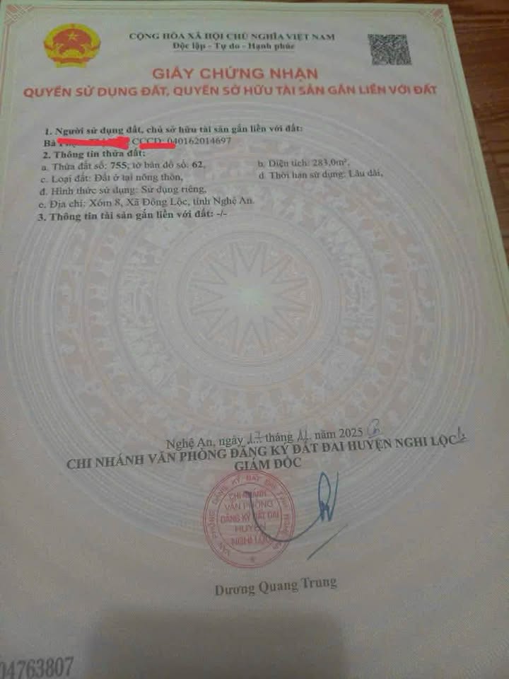 Đất ở Nghi Thạch 283m² - Mở bán đất ở chính chủ, giá thương lượng!