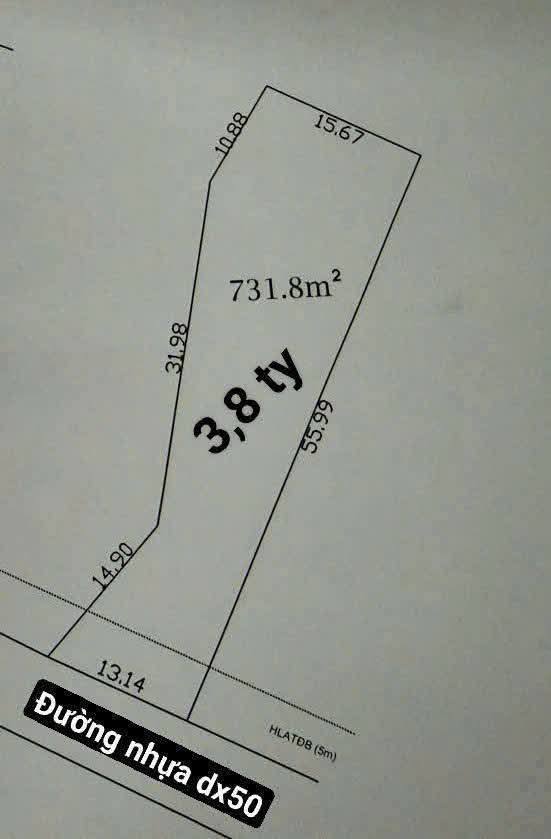 Đất nền Phú An, Bến Cát 731m² giá 3.8 tỷ - Đầu tư sinh lời ngay!