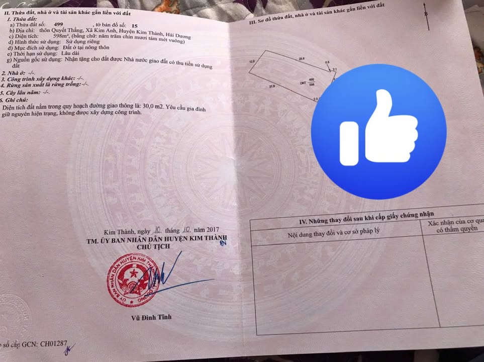 Bán lô đất Kim Anh 598m² - Đường thông, thuận tiện xây biệt thự