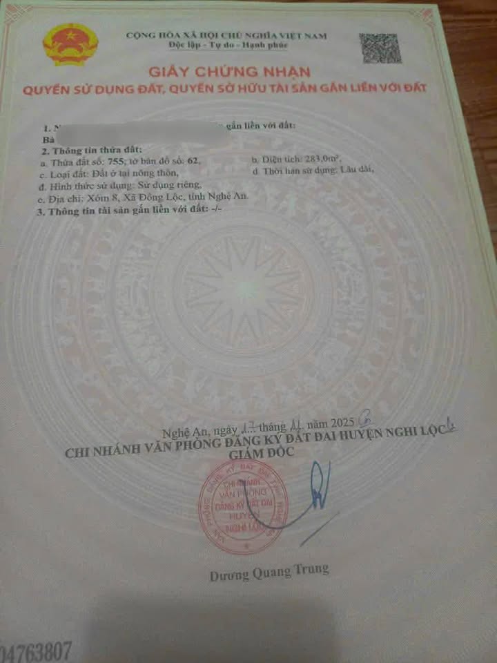 Đất ở Nghi Thạch 283m² - Cách đường 72 chỉ 70m - Giá thỏa thuận!