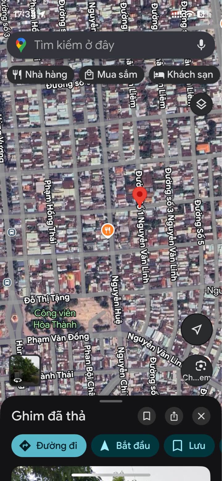 Đất thổ cư 100% Nguyễn Huệ Hòa Thành 260m² giá 2.7 tỷ - Vị trí thuận lợi gần công viên