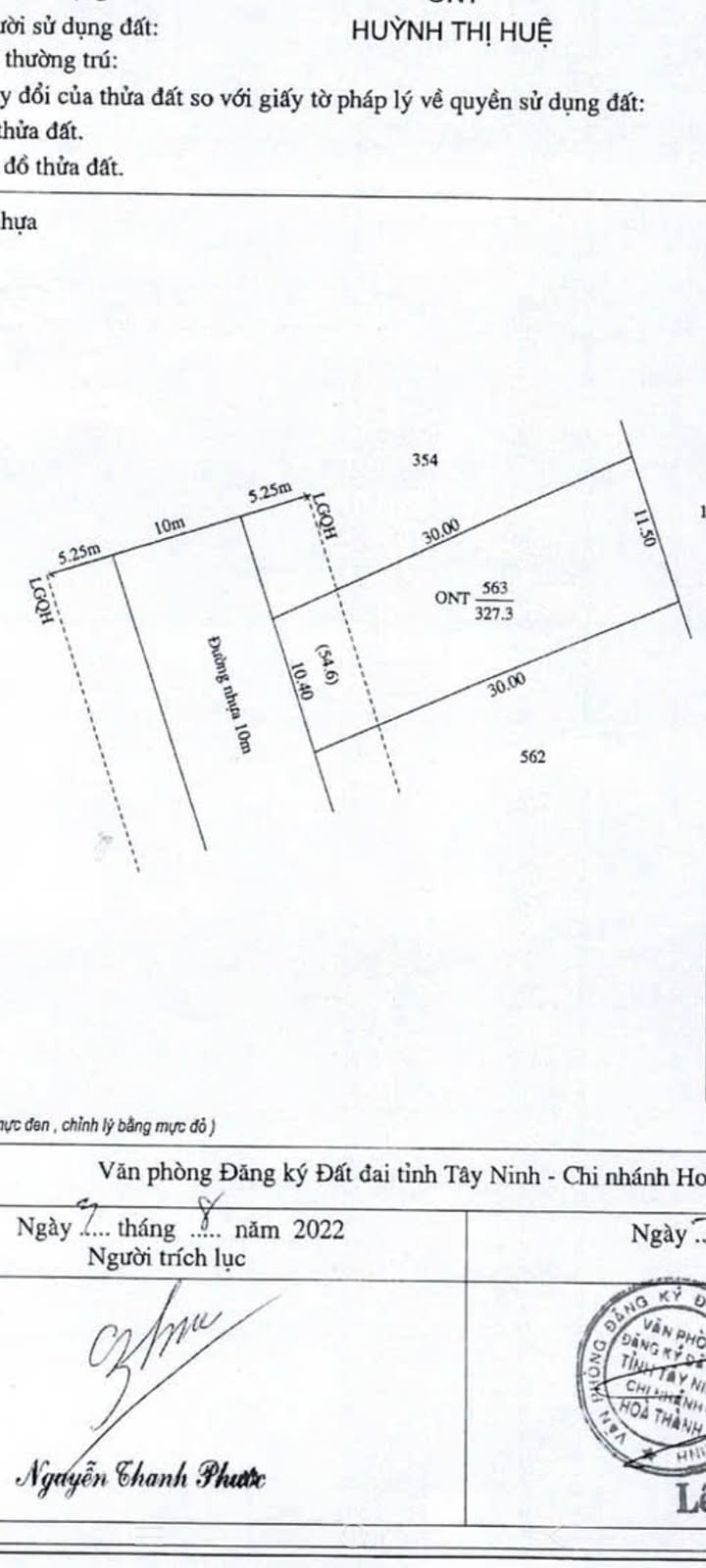 Đất mặt tiền đường Nguyễn Văn Cừ, Hòa Thành, Tây Ninh 312m² - Giá tốt, thương lượng ngay!