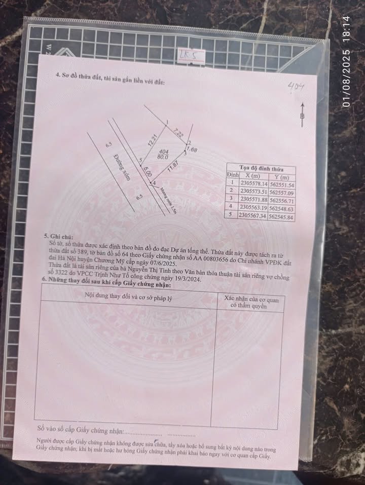 Đất nền 80m² tại Nam Phương Tiến, Chương Mỹ - Giá đầu tư chỉ 1.1 tỷ!