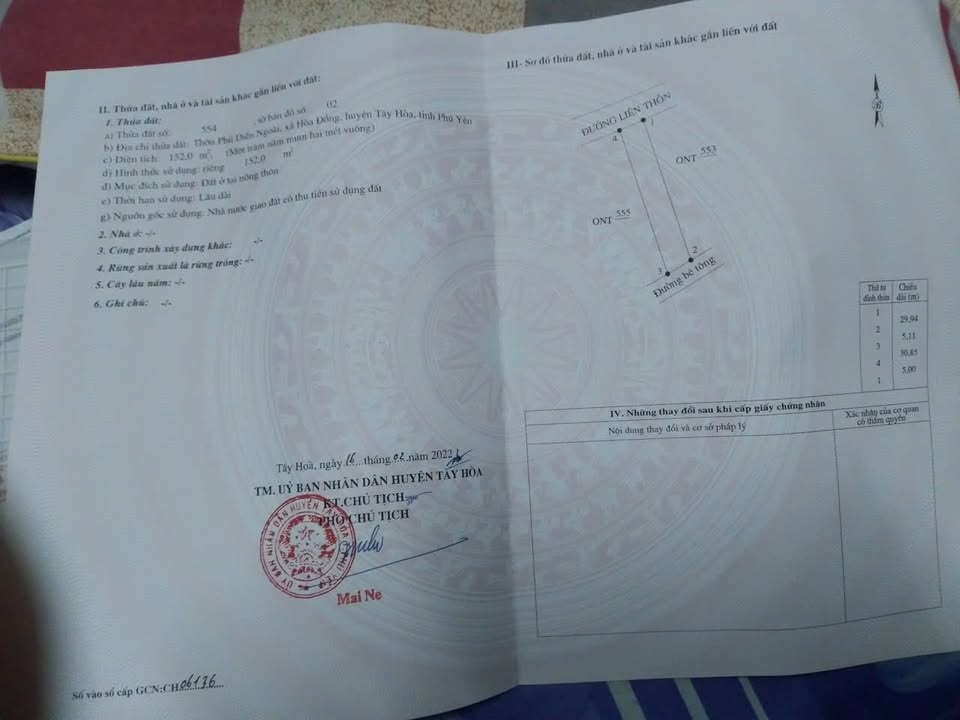 Đất ở Hòa Đồng, Tây Hòa 152m² - Đẹp vuông vức, giá thỏa thuận!