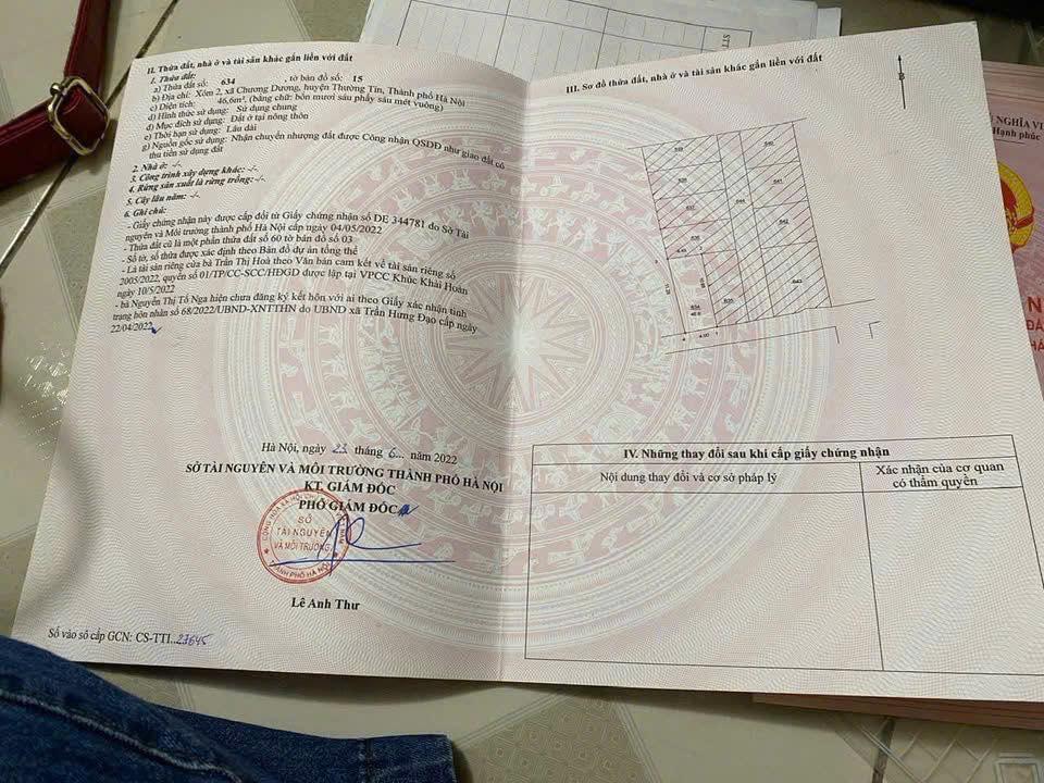 Đất nền Xóm 2 Chương Dương, Thường Tín 46,6m² giá 2,9 tỷ - Cơ hội vàng cho đầu tư!