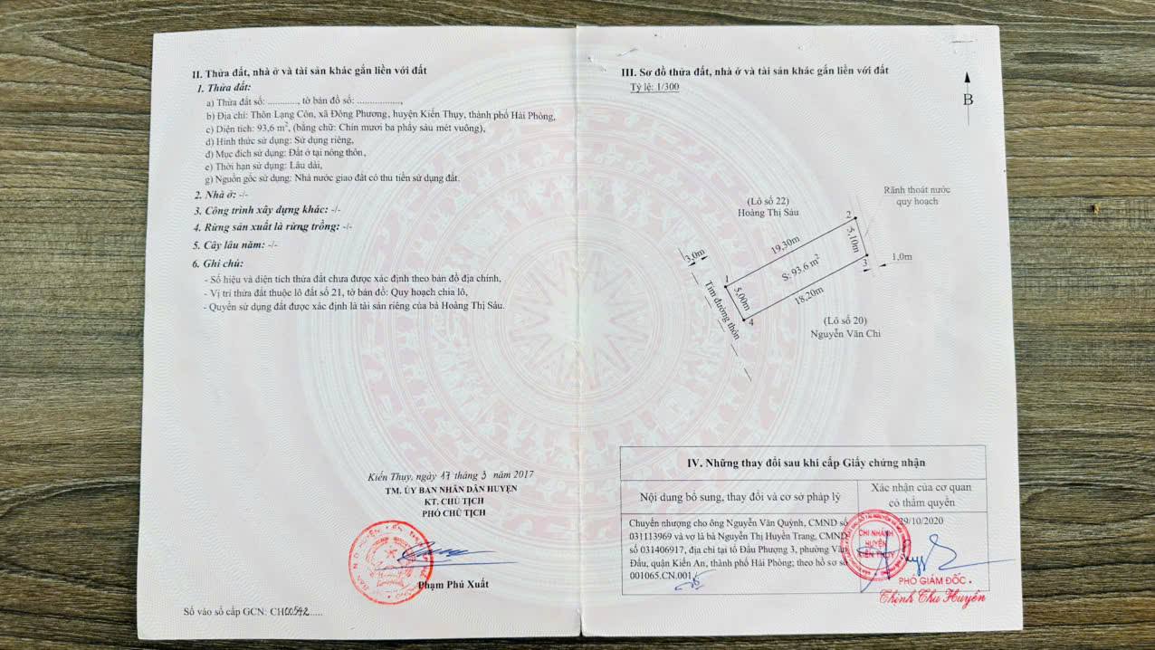 Đất nền Đông Phương, Kiến Thụy, Hải Phòng 93.6m² giá 1.75 tỷ - Đầu tư sinh lời!