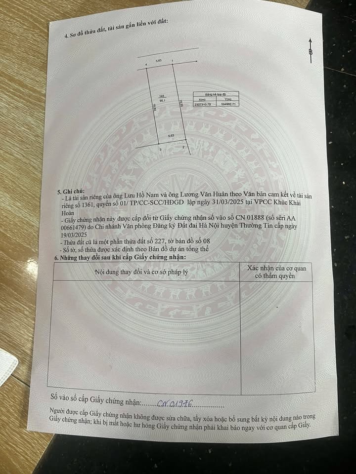 Đất nền chính chủ tại Đội 4, xã Tự Nhiên, 95.1m² - Đầu tư hấp dẫn!