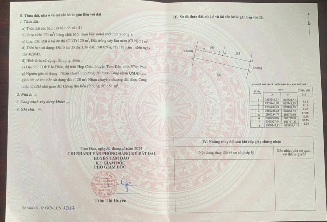 Đất nền Hợp Châu, Tam Đảo 171m² giá 2.2 tỷ - Đầu tư sinh lời ngay!