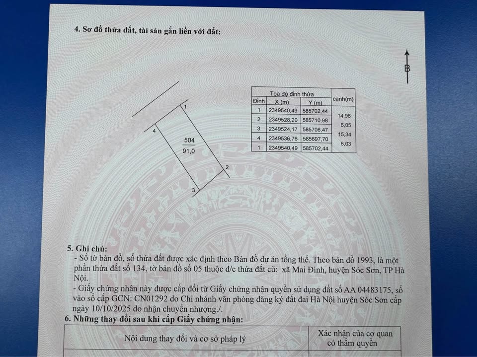 Đất nền Hương Đình Đoài, Mai Đình 91m² - Cơ hội đầu tư hấp dẫn!
